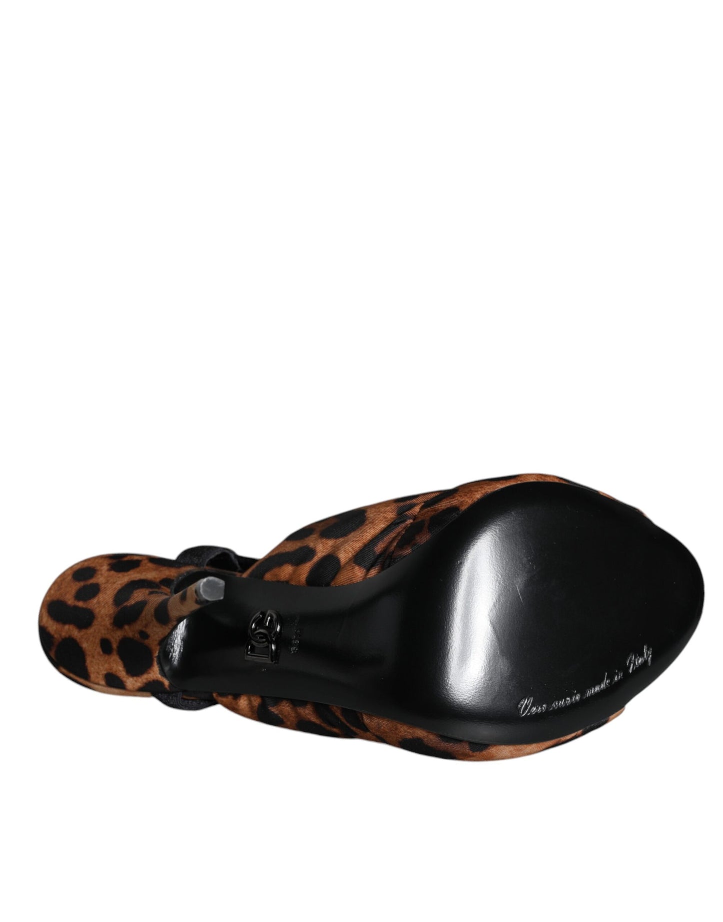Dolce & Gabbana Brown Leopard Keira Slingback Sandals Shoes Dolce & Gabbana