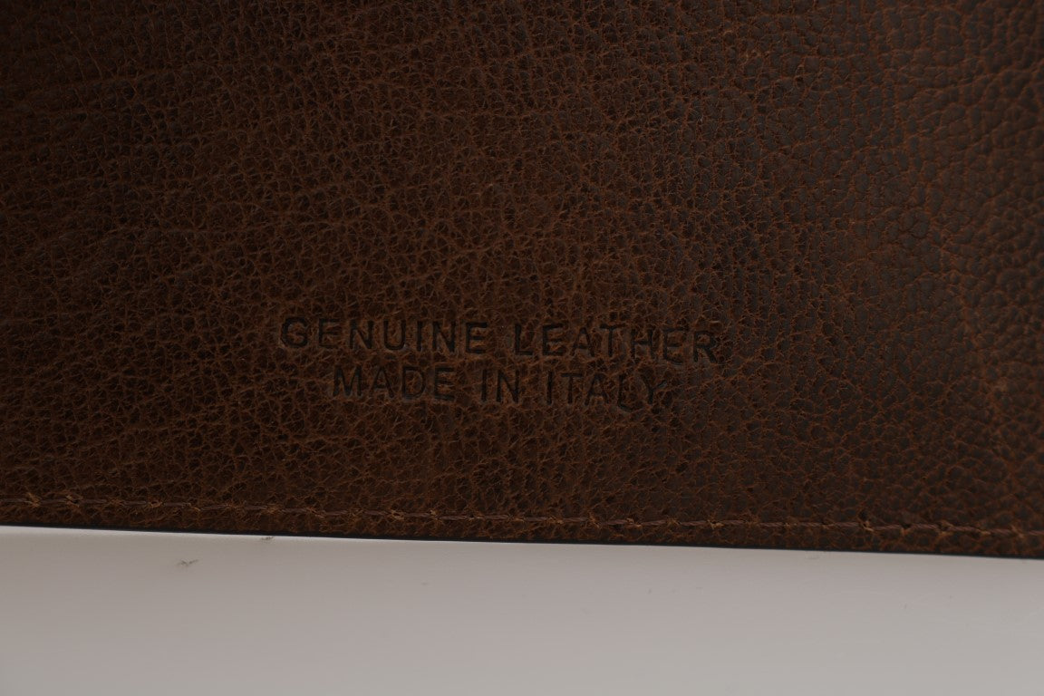 Billionaire Italian Couture Brown Leather Cardholder Wallet Billionaire Italian Couture