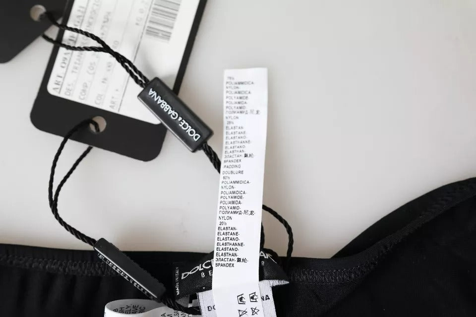 Dolce & Gabbana Black Nylon Swimwear Beachwear Bottom Bikini Dolce & Gabbana