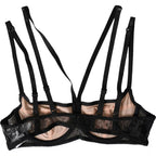 Dolce & Gabbana Black Floral Lace Nylon Balconcino Bra Underwear - Eljoys Fashion 