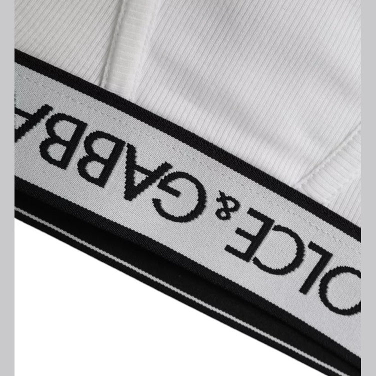 Dolce & Gabbana White Cotton Stretch Branded Logo Underwear Dolce & Gabbana