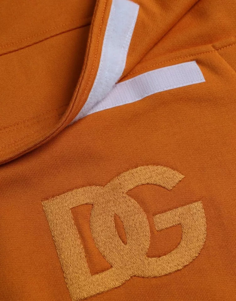 Dolce & Gabbana Orange Hooded Pullover Sweatshirt Sweater Dolce & Gabbana