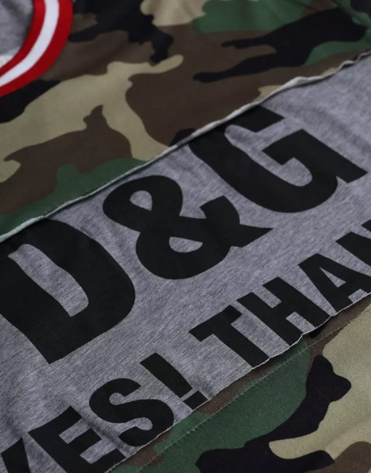 Dolce & Gabbana Multicolor Camouflage Cotton Crew Neck Men T-shirt Dolce & Gabbana