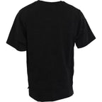 Dolce & Gabbana black graphic print cotton crew neck T-shirt displayed on a mannequin.