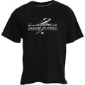 Black cotton crew neck T-shirt with bold graphic print from Dolce & Gabbana, featuring a stylish and contemporary design.