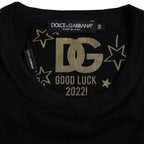 Dolce & Gabbana Black Cotton Round Neck Short Sleeves Men T-shirt - Eljoys Fashion 