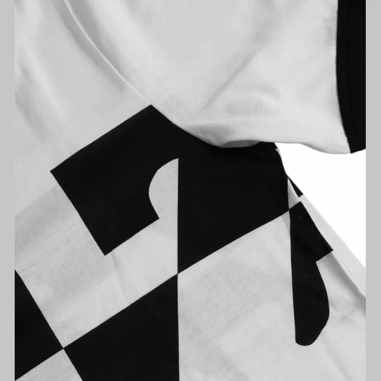 Dolce & Gabbana Black White Jazz Print Cotton Short Sleeves T-shirt