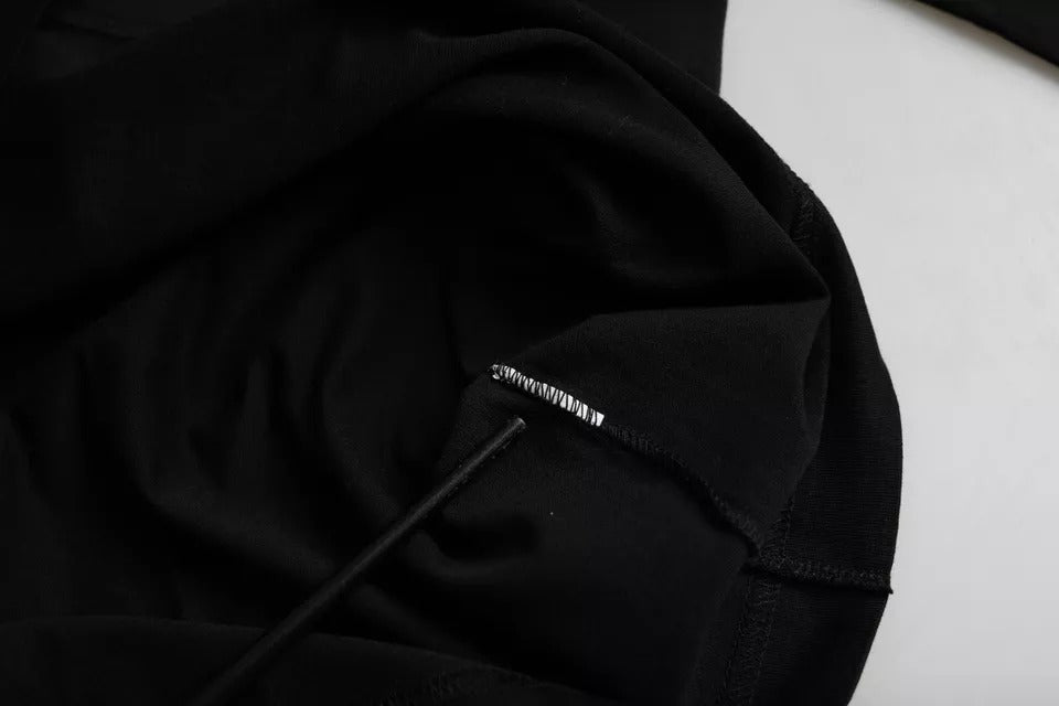 Dolce & Gabbana Black Logo Embossed Cotton Crew Neck T-shirt Dolce & Gabbana
