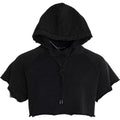 Dolce & Gabbana Black Cotton Hooded Short Sleeves Cropped T-shirt - Eljoys Fashion 