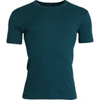 Dolce & Gabbana Blue Green Cotton Round Neck Short Sleeves T-shirt