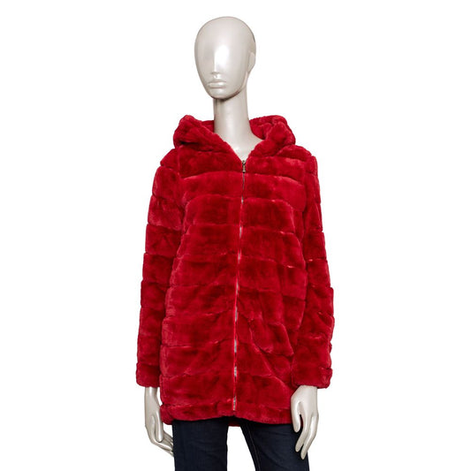 Baldinini Trend Red Polyester Women Jacket Baldinini Trend