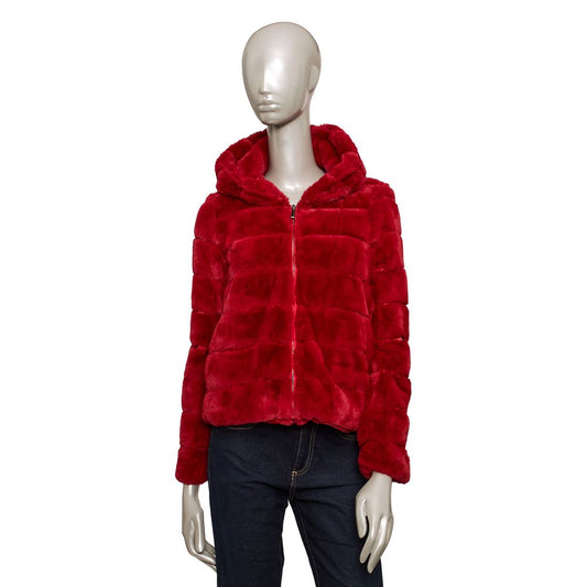 Baldinini Trend Red Polyester Women Jacket Baldinini Trend