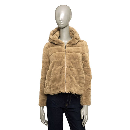 Baldinini Trend Beige Polyester Women Jacket Baldinini Trend