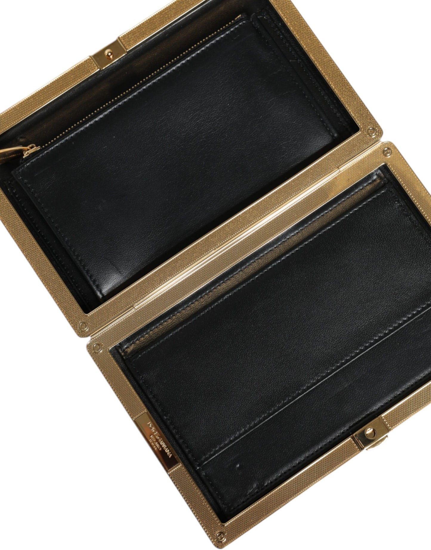 Dolce & Gabbana Multicolor Floral Gold Frame Clutch Evening Purse Bag Dolce & Gabbana