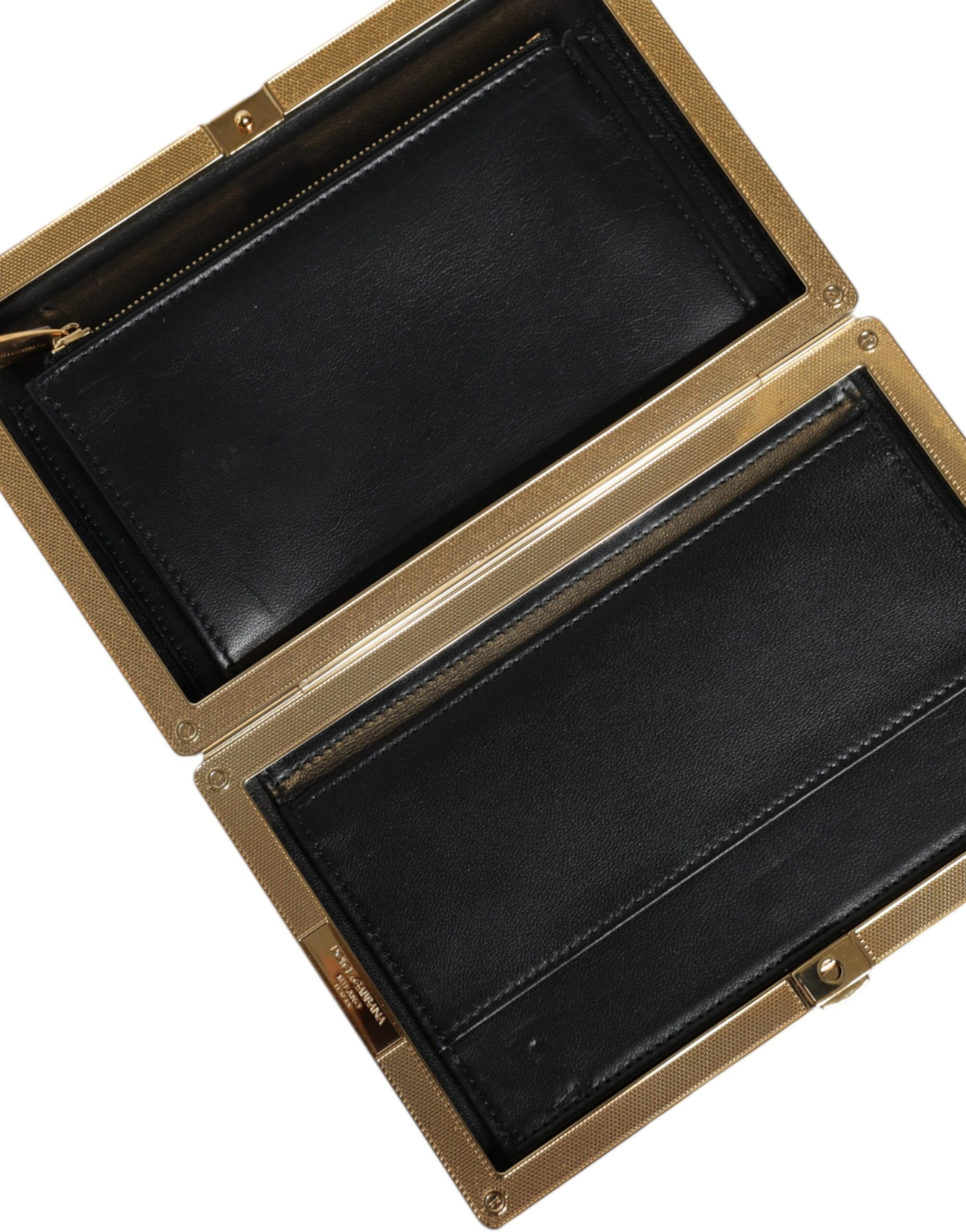Dolce & Gabbana Multicolor Floral Gold Frame Clutch Evening Purse Bag Dolce & Gabbana