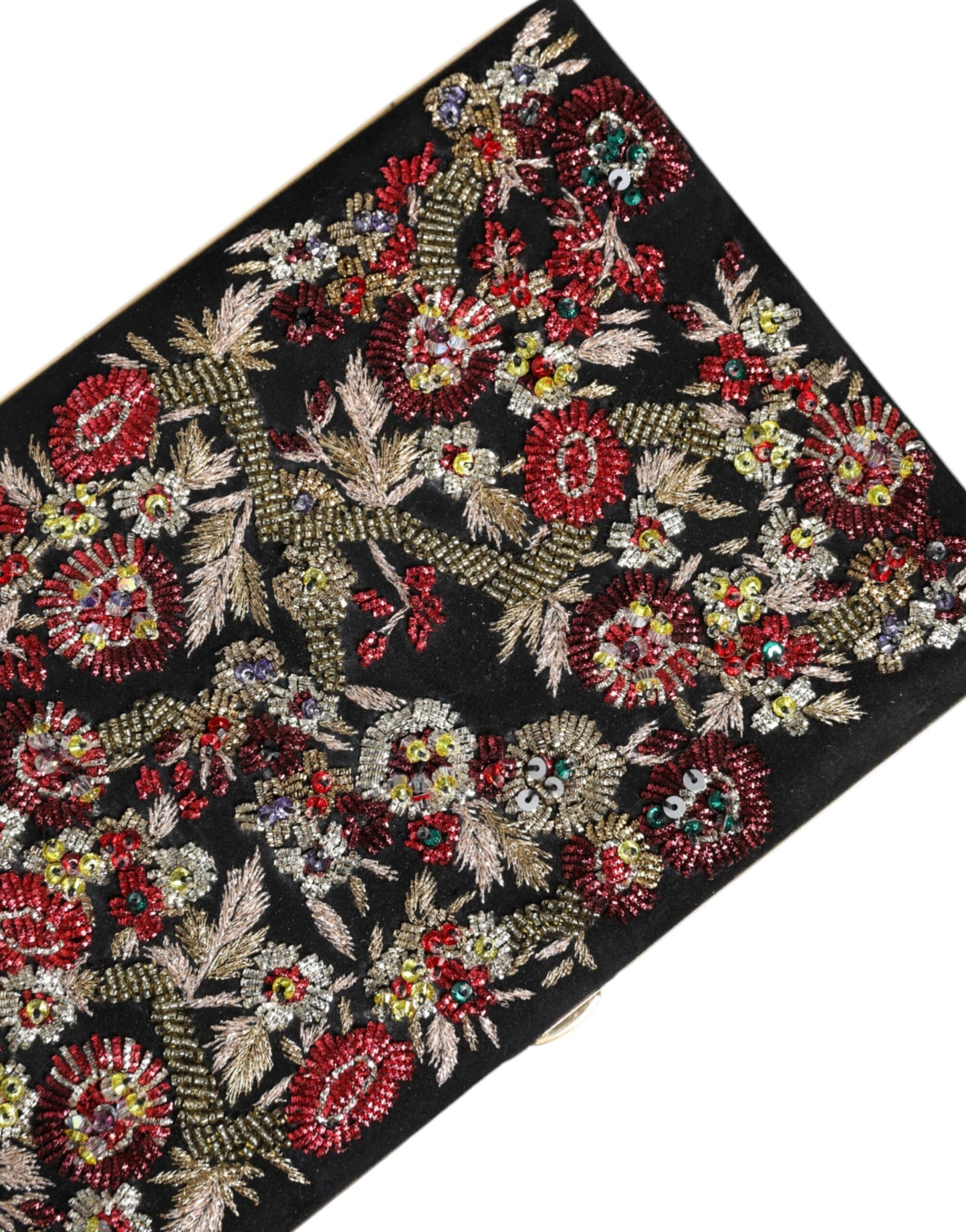 Dolce & Gabbana Multicolor Floral Gold Frame Clutch Evening Purse Bag Dolce & Gabbana