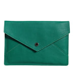 Dolce & Gabbana Green Leather Handbag Clutch Mini Purse Pouch Tablet Case