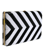 Dolce & Gabbana Black White Gold Frame Clutch Evening Party Purse Bag - Eljoys Fashion 