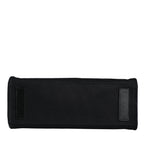 Versace Black Top Handle Canvas Leather Logo Crossbody Tote Bag
