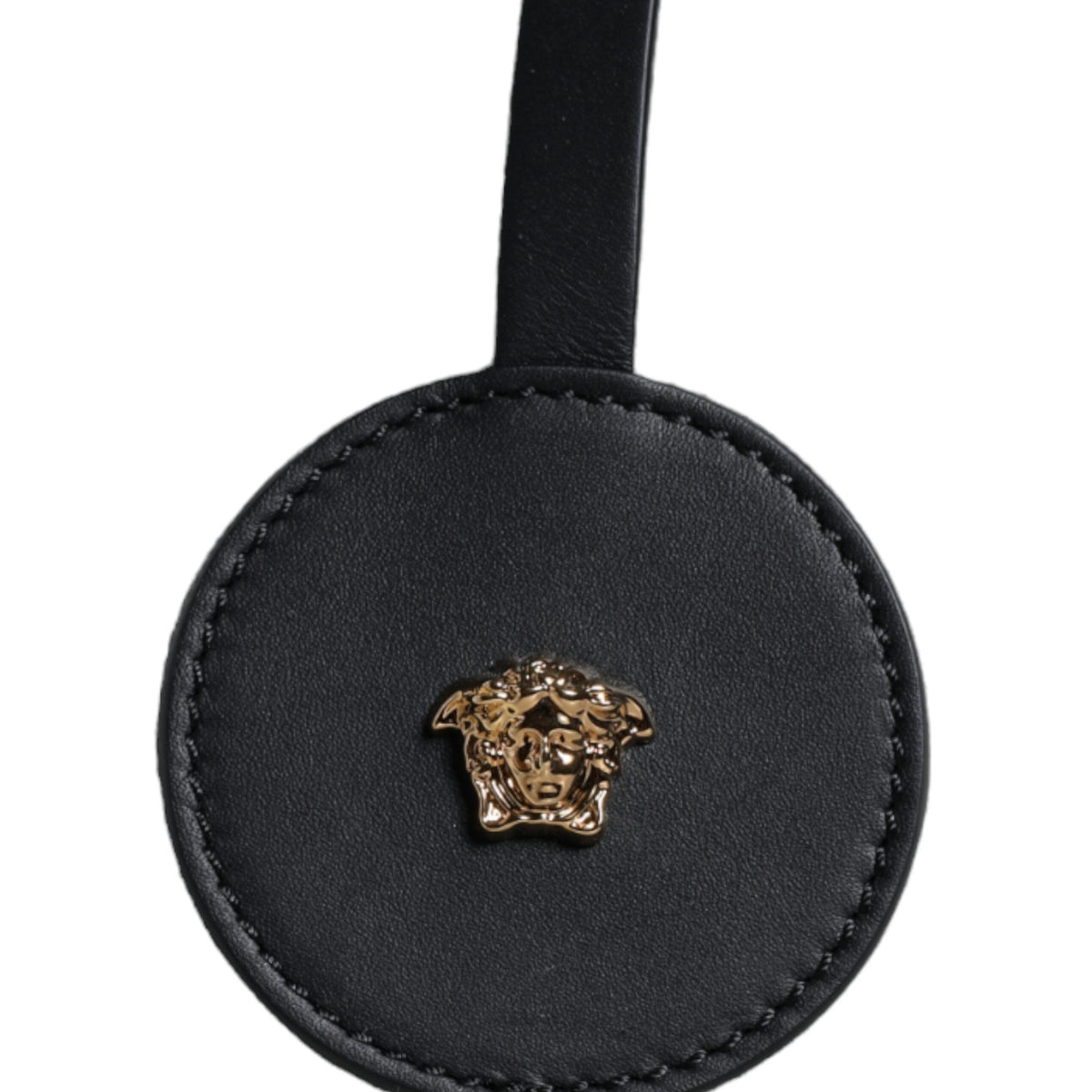 Versace White Top Handle Canvas Leather Logo Crossbody Tote Bag