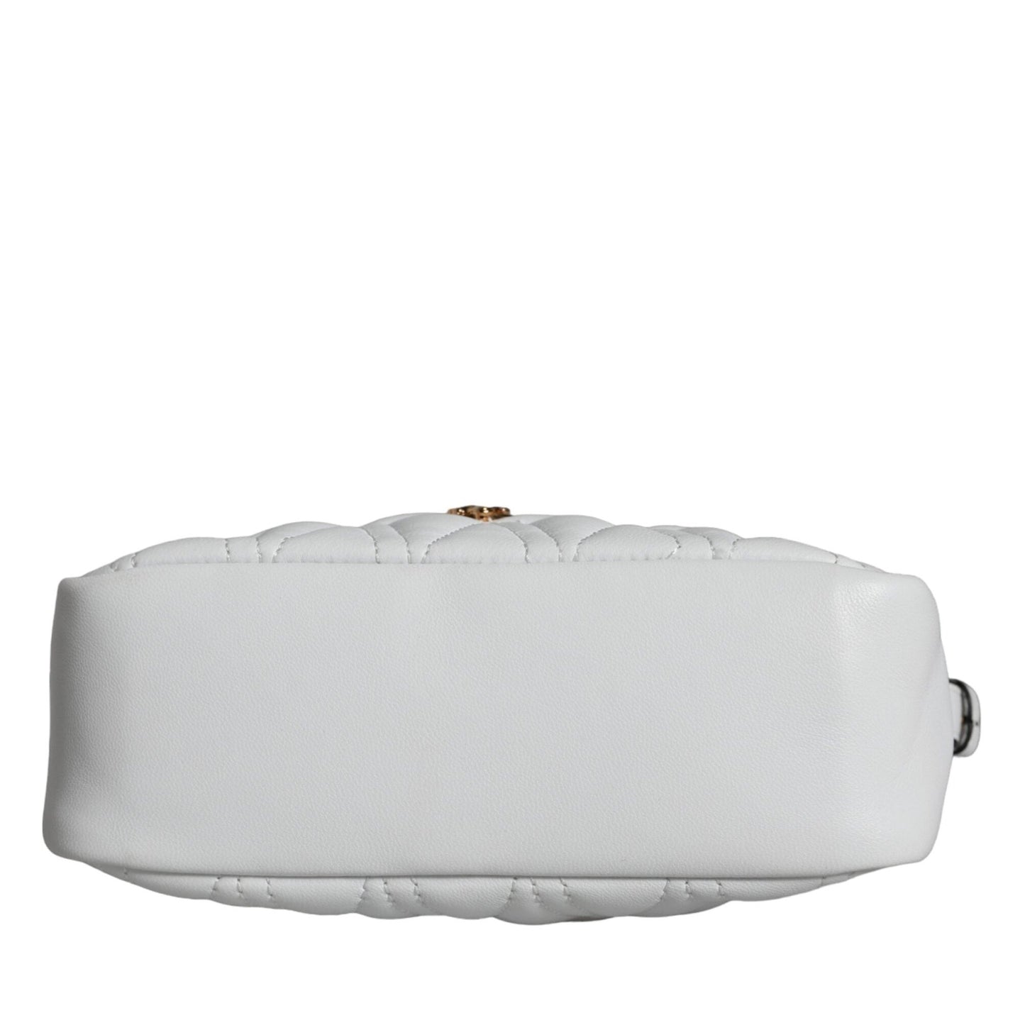 Versace White Quilted Nappa Leather Crossbody Shoulder Bag Versace