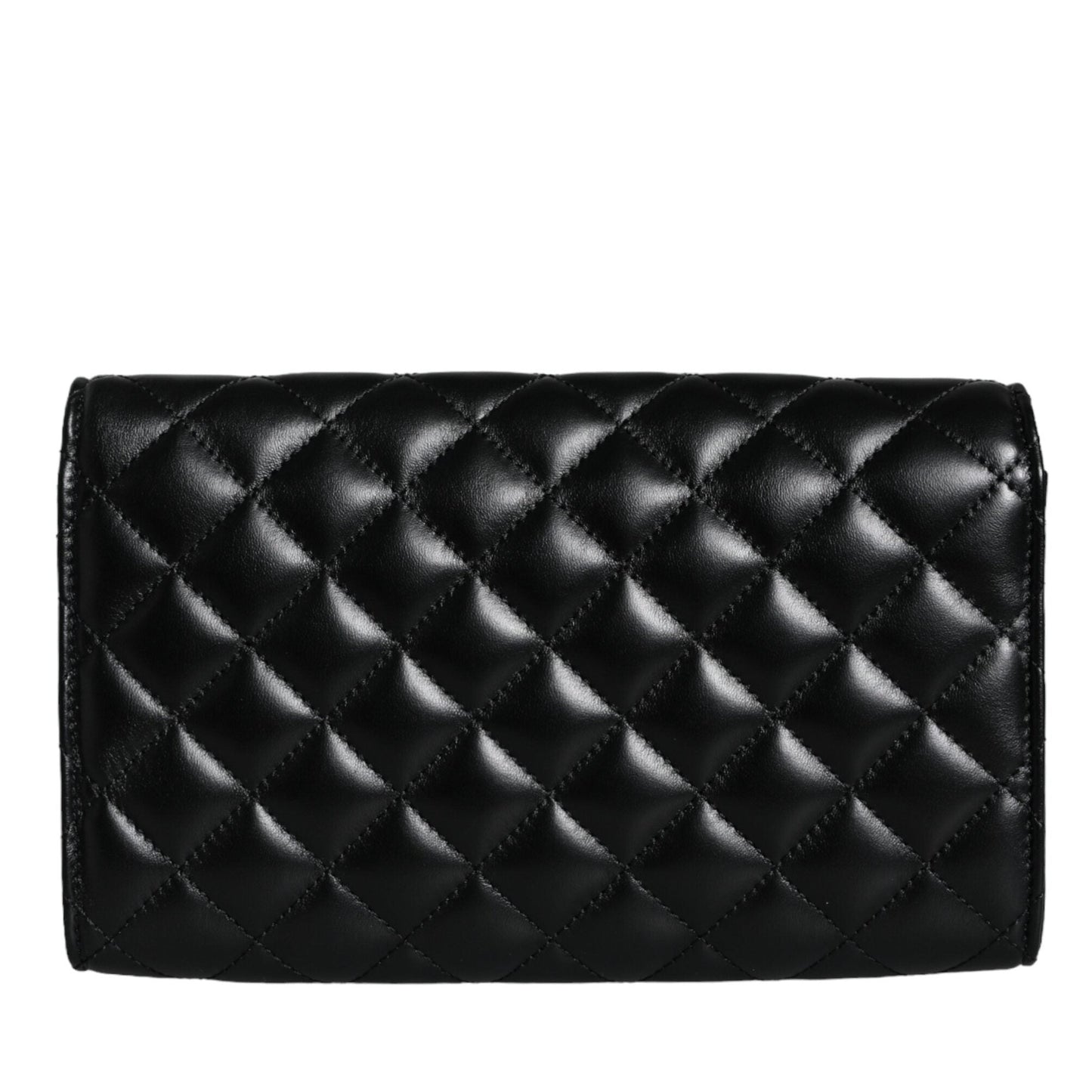 Versace Black Quilted Nappa Leather Crossbody Shoulder Bag Versace