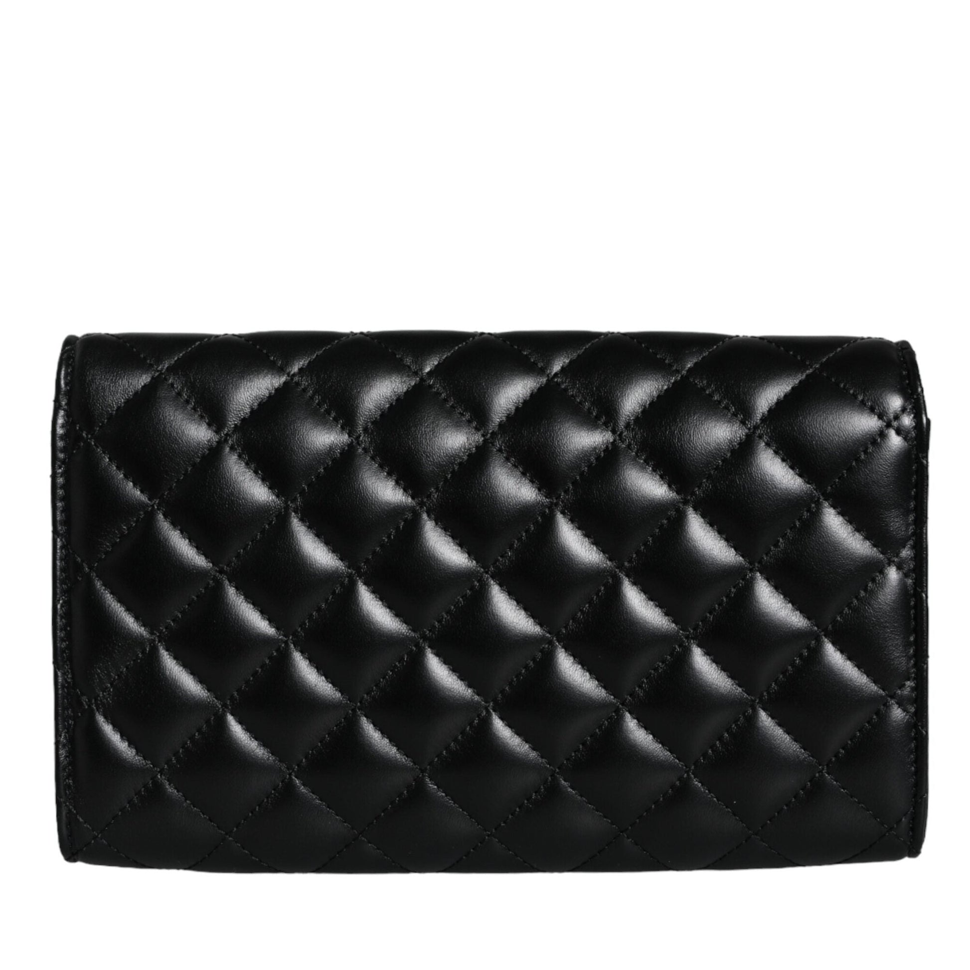 Versace Black Quilted Nappa Leather Crossbody Shoulder Bag Versace