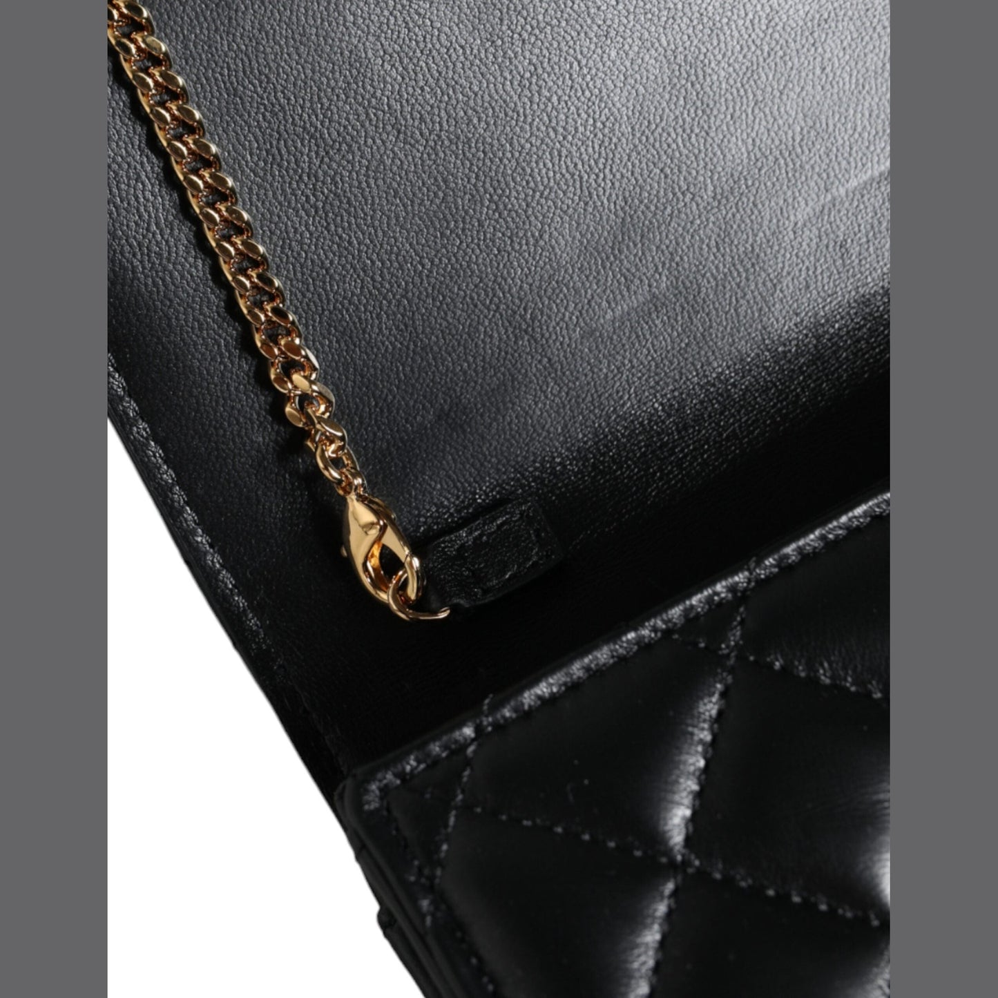 Versace Black Quilted Nappa Leather Crossbody Shoulder Bag Versace