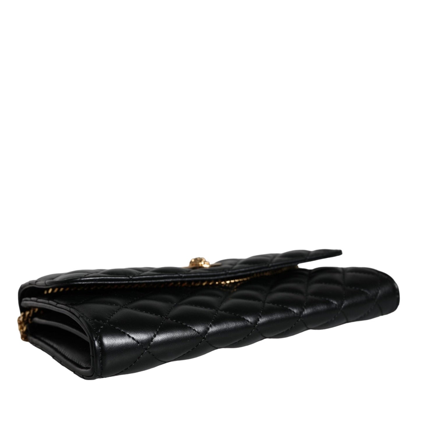 Versace Black Quilted Nappa Leather Crossbody Shoulder Bag Versace