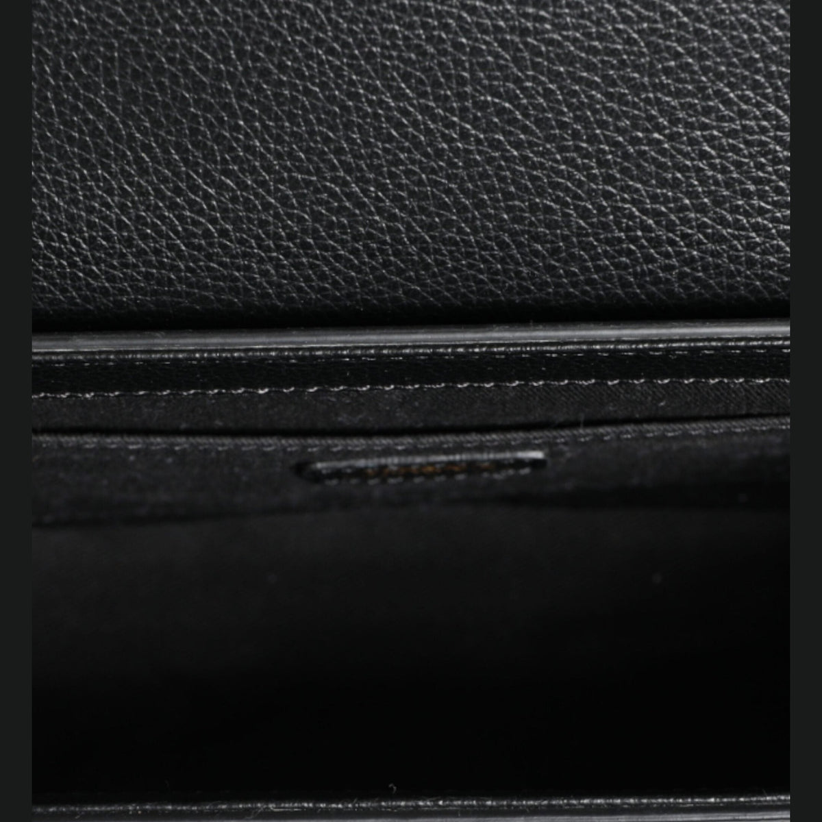 Versace Black Grainy Calf Leather Logo Crossbody Shoulder Bag