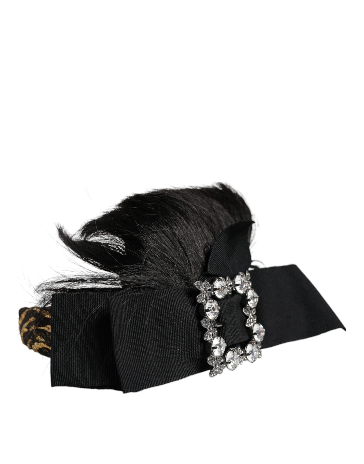 Dolce & Gabbana Black Hair Parrucchiera Crystal Headband Diadem Dolce & Gabbana