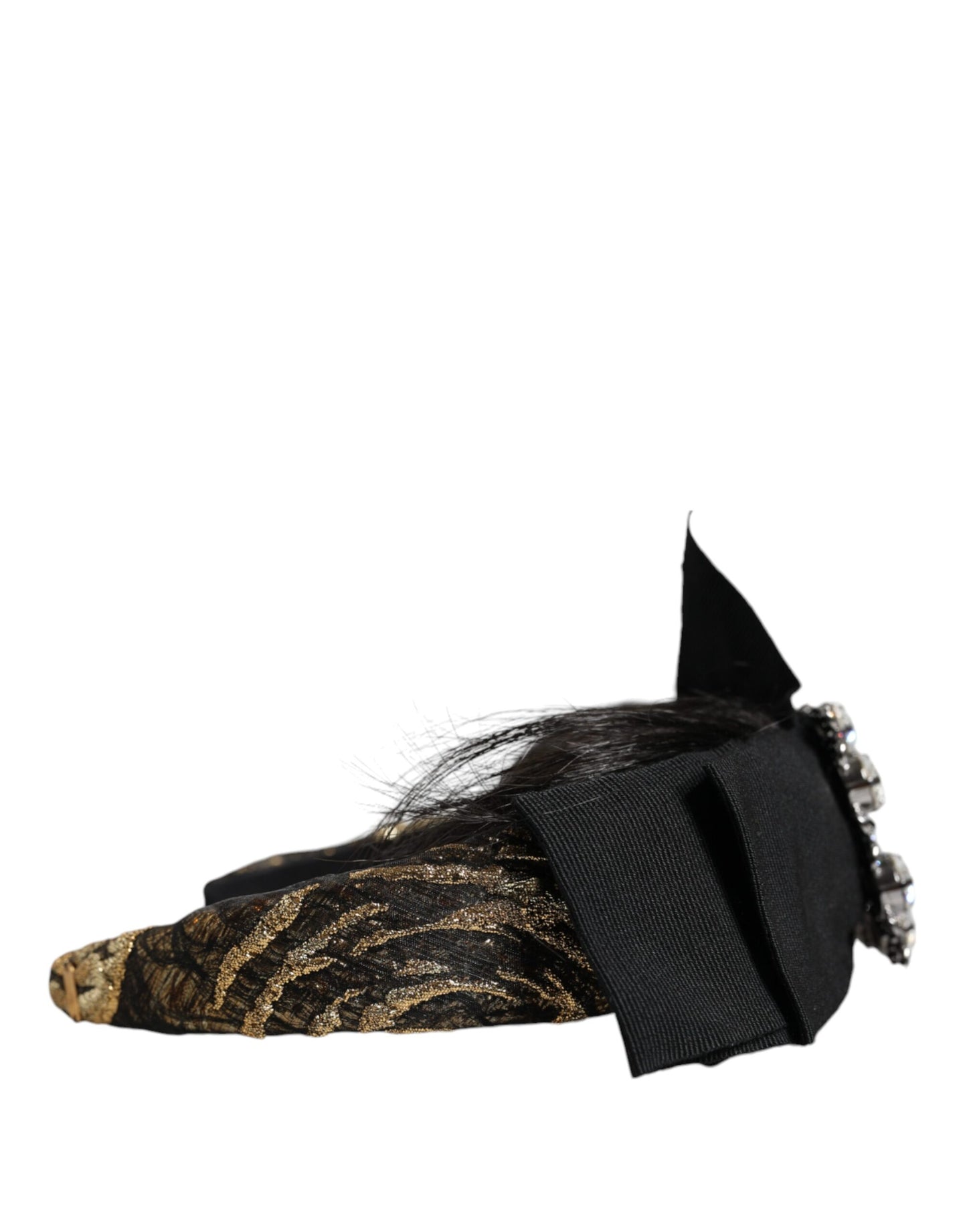 Dolce & Gabbana Black Hair Parrucchiera Crystal Headband Diadem Dolce & Gabbana