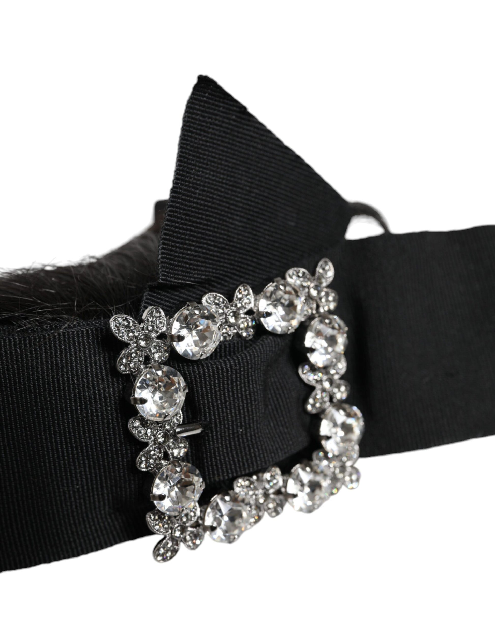 Dolce & Gabbana Black Hair Parrucchiera Crystal Headband Diadem Dolce & Gabbana