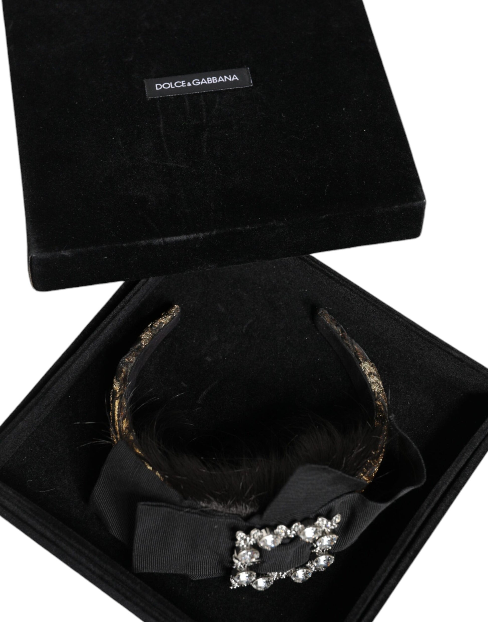 Dolce & Gabbana Black Hair Parrucchiera Crystal Headband Diadem Dolce & Gabbana
