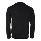 Versace Black Medusa Embroidery Crew Neck Pullover Sweater