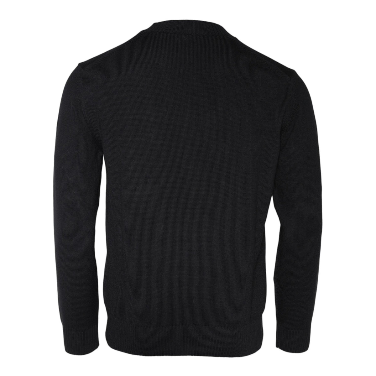Versace Black Medusa Embroidery Crew Neck Pullover Sweater
