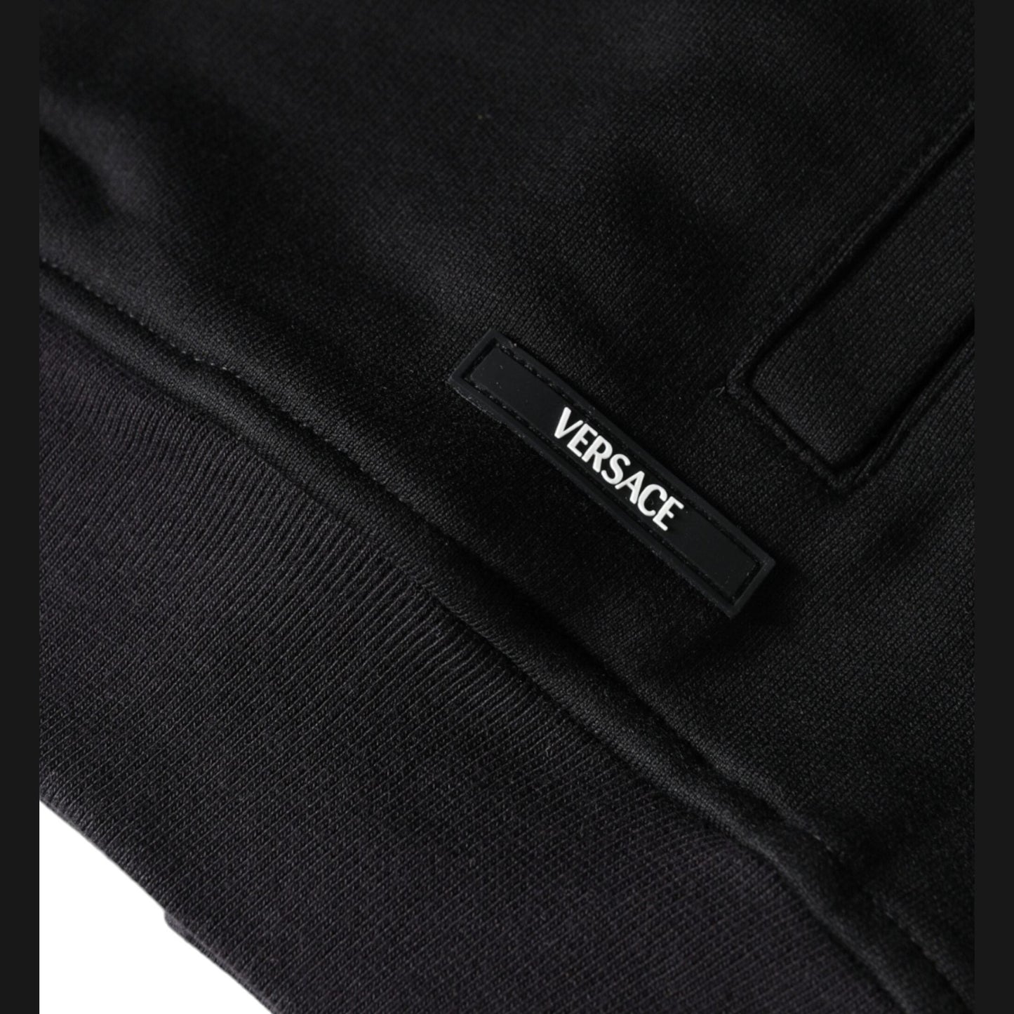 Versace Black Medusa Print Cotton Full Zip HoodieSweatshirt Sweater Versace