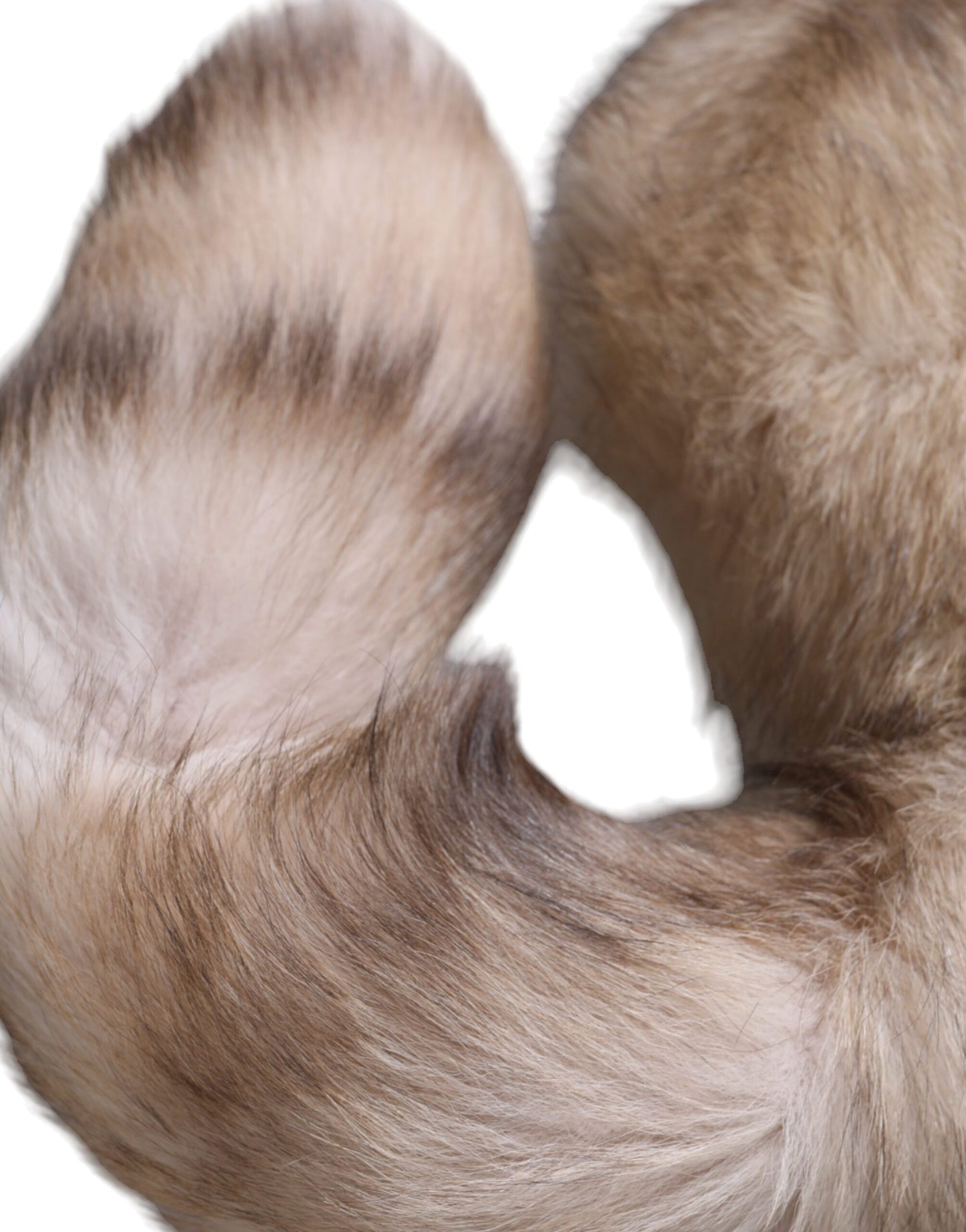 Dolce & Gabbana Brown Frost Fox Fur Neck Warmer Winter Scarf Dolce & Gabbana