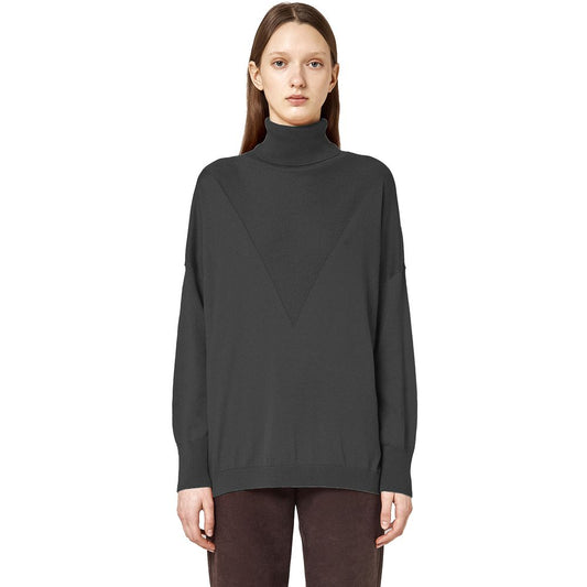 Alpha Studio Gray Silk Sweater Alpha Studio