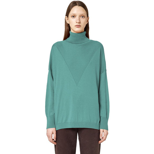 Alpha Studio Green Silk Sweater Alpha Studio