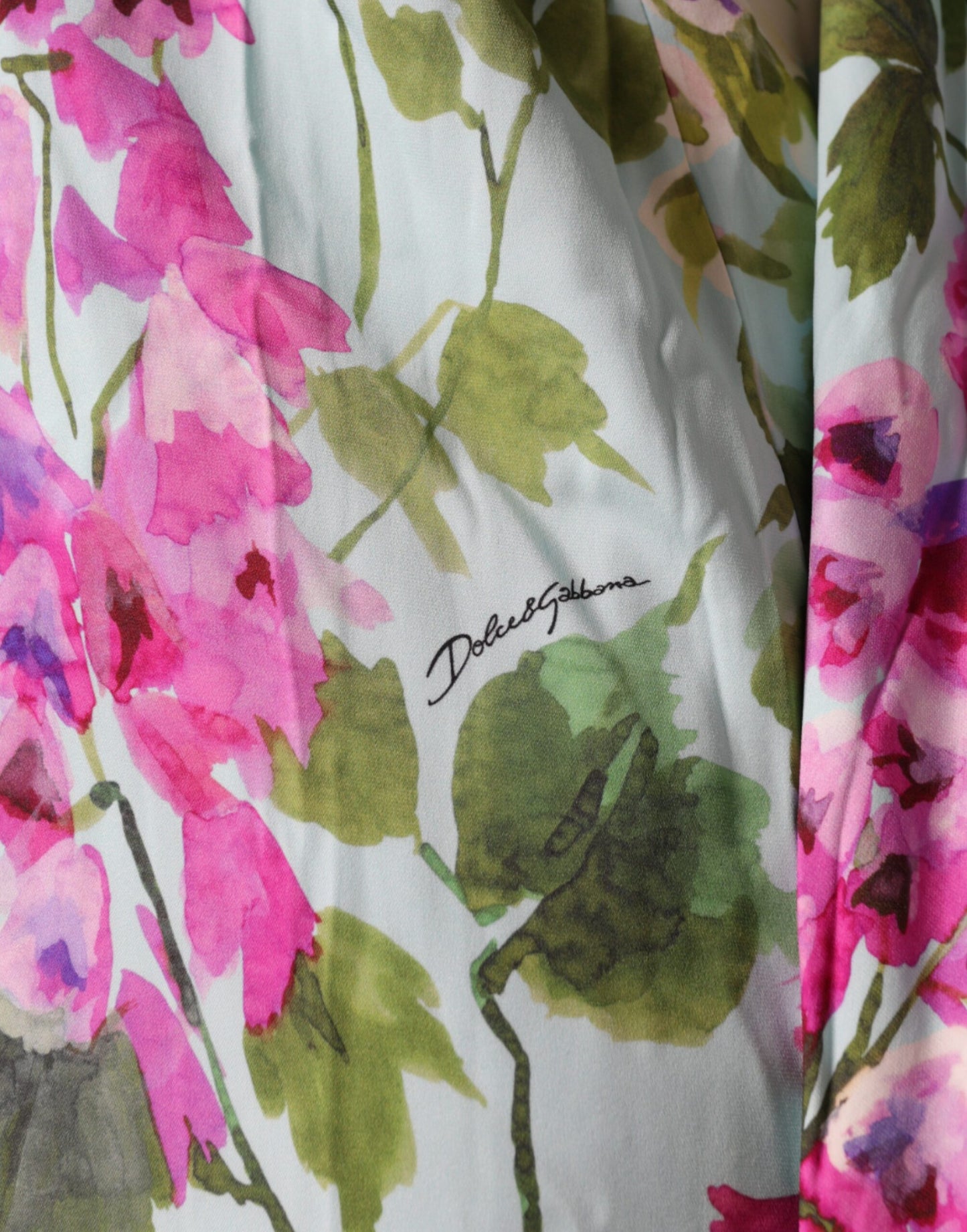 Dolce & Gabbana Multicolor Floral Silk Stretch Wrap Dress Dolce & Gabbana