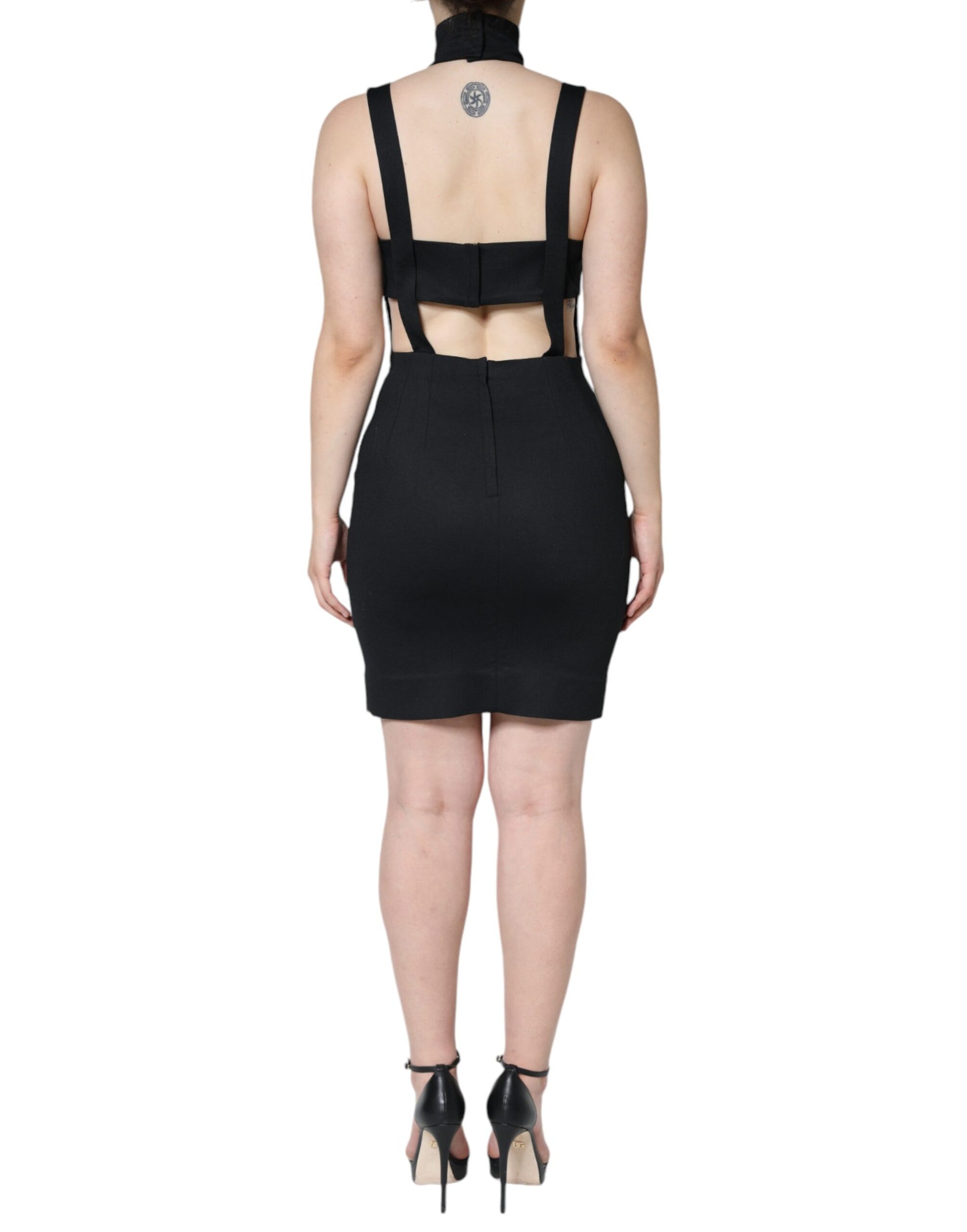 Dolce & Gabbana Black Cut Out Sleeveless Bodycon Mini Dress Dolce & Gabbana
