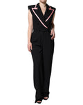 Dolce & Gabbana Black Wool Blend Sleeveless Jumpsuit Dress - Eljoys Fashion 