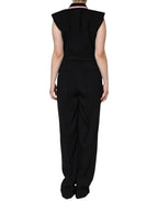 Dolce & Gabbana Black Wool Blend Sleeveless Jumpsuit Dress - Eljoys Fashion 
