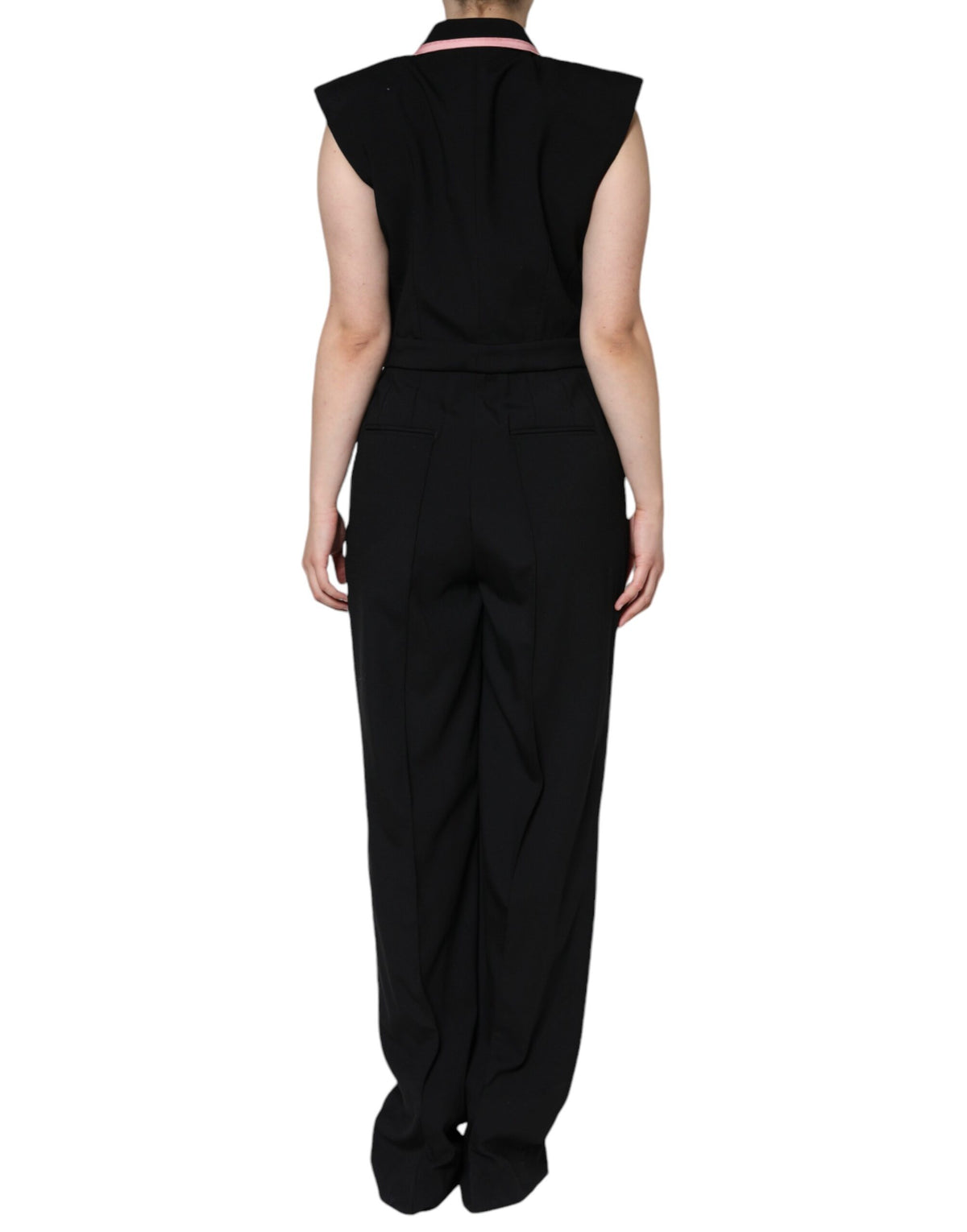 Dolce & Gabbana Black Wool Blend Sleeveless Jumpsuit Dress - Eljoys Fashion 