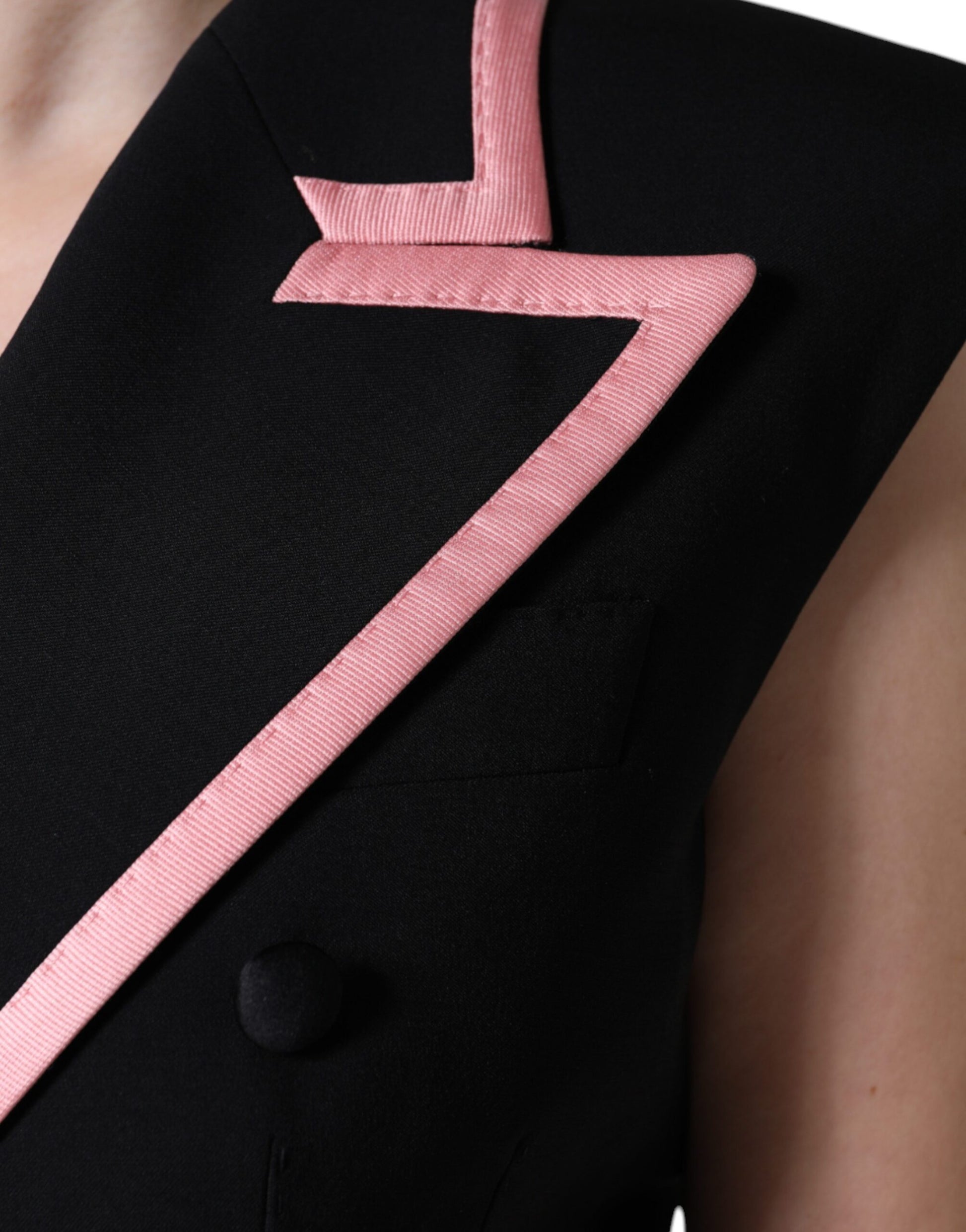 Dolce & Gabbana Black Wool Blend Sleeveless Jumpsuit Dress Dolce & Gabbana