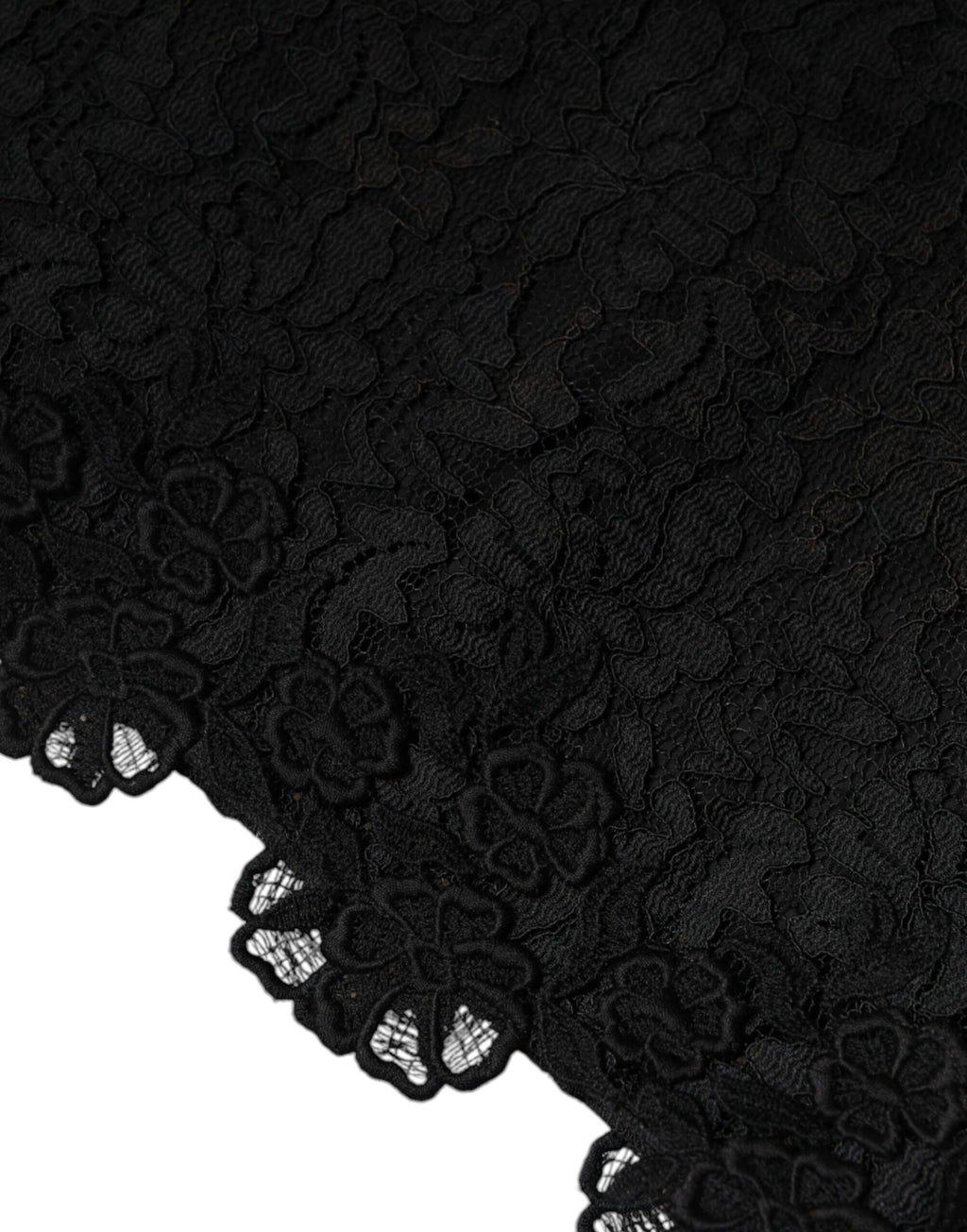 Dolce & Gabbana Black Floral Lace Sheath Sleeveless Mini Dress - Eljoys Fashion 
