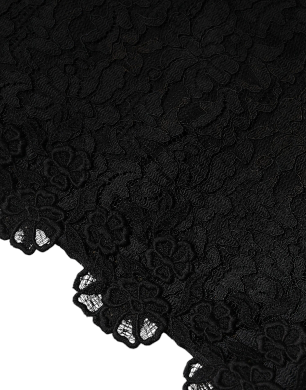 Dolce & Gabbana Black Floral Lace Sheath Sleeveless Mini Dress - Eljoys Fashion 
