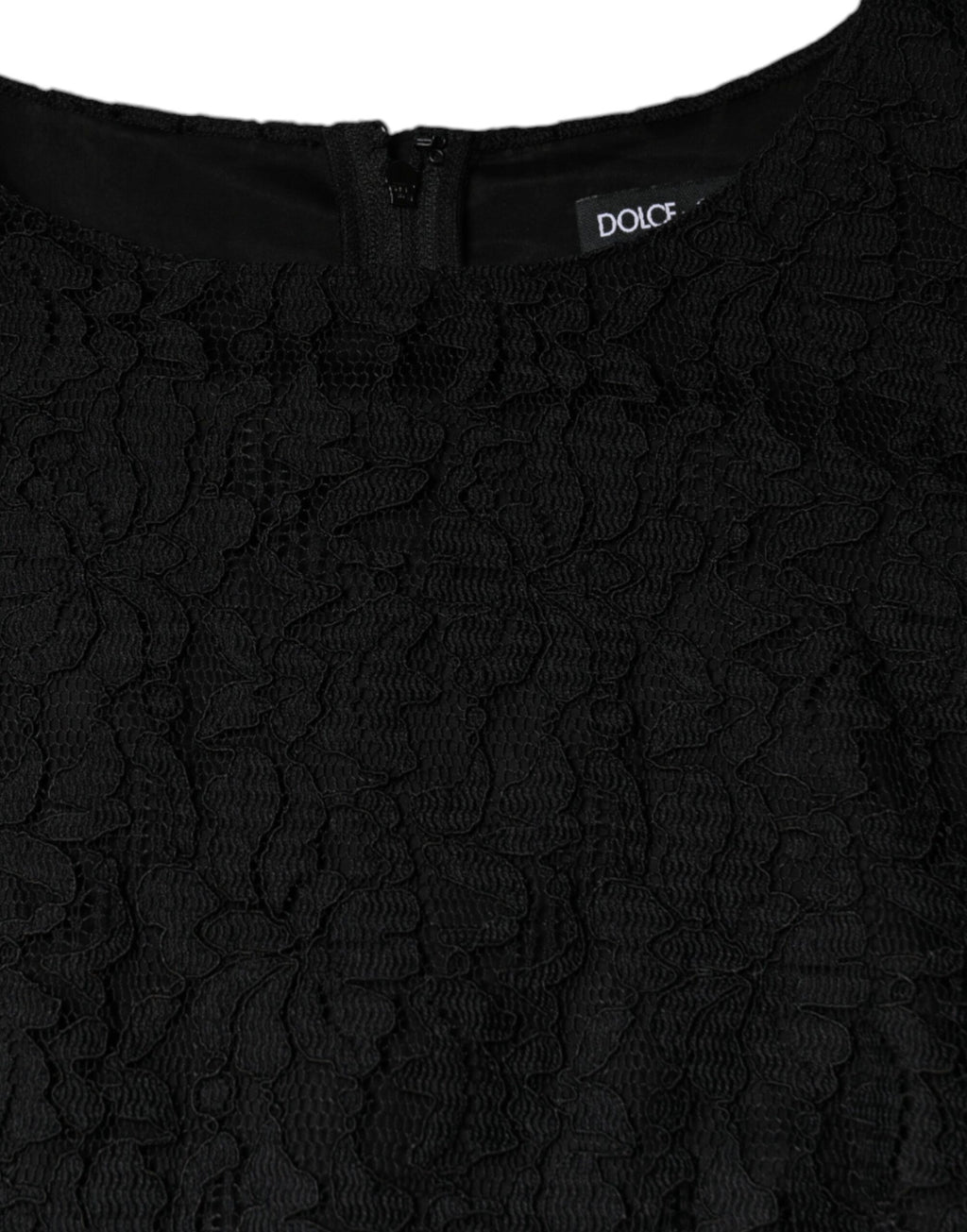 Dolce & Gabbana Black Floral Lace Sheath Sleeveless Mini Dress - Eljoys Fashion 