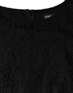 Dolce & Gabbana Black Floral Lace Sheath Sleeveless Mini Dress - Eljoys Fashion 